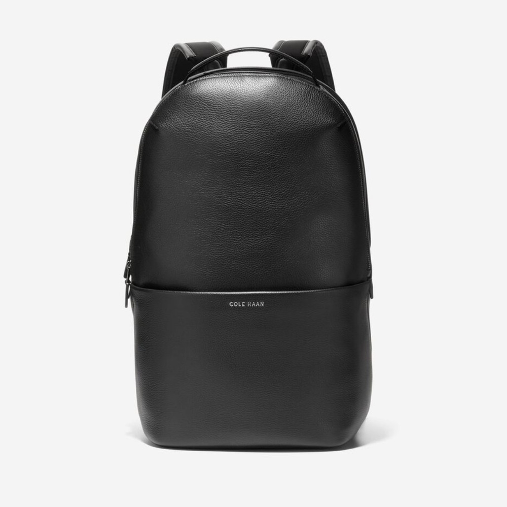MENS COLE HAAN BLACK LEATHER BACKPACK